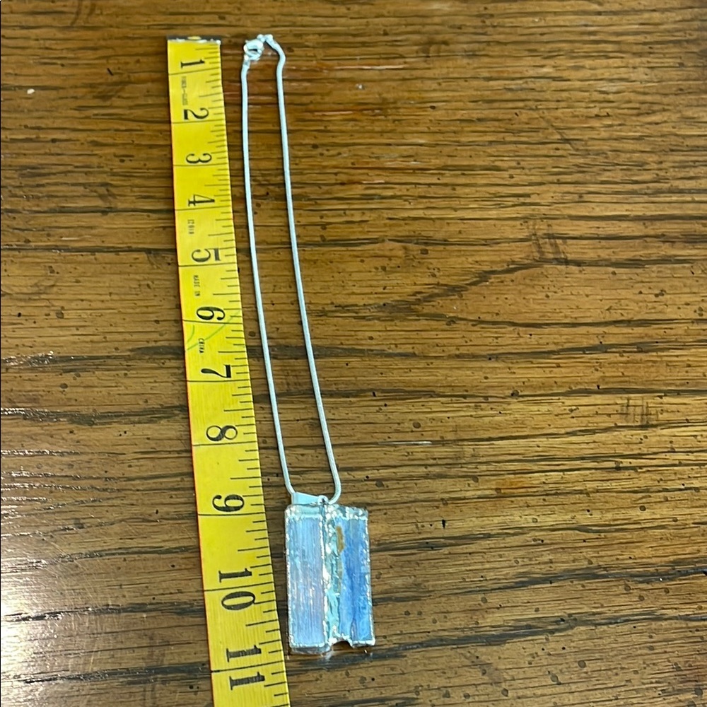 Kyanite and Selenite Pendant Necklace - Picture 4 of 5